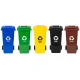 Multistore Waste Bin Set 5x120L, 5 Colors