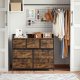 7-Drawer Dresser Storage Cabinet for Bedroom and Living Room, Rustic Brown