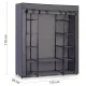 Massido Large Textile Wardrobe, Graphite