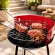 Portable Round Charcoal & Briquette Garden BBQ Grill, 35cm