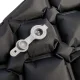 Inflatable camping mat/mattress 190x60x6 cm with pillow, black