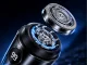 Compact Cordless Electric Shaver with USB-C and LED Display, Black