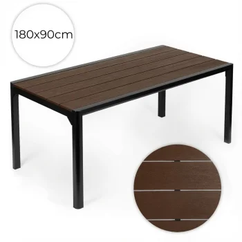 Multigarden Large Garden Table 180x90 cm, Brown