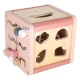 Wooden Educational Activity Cube 5-in-1 with Bead Maze, Pink