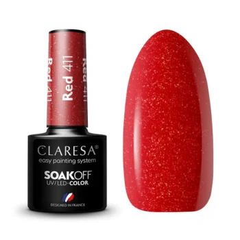 Claresa Red 411 Hybrid Nail Polish 5g