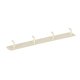 Wall-mounted bathroom hook rack, metal, 4 hooks, cream