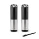 Huslog Electric Gravity Salt and Pepper Grinder Set, Silver
