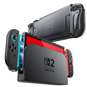 Supcase Crystal Case for Nintendo Switch 2, Transparent Black