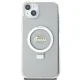 Guess Ring Stand Script Glitter MagSafe Case for iPhone 15 Plus / 14 Plus Transparent