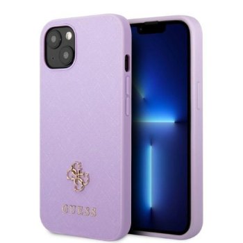 Apple iPhone 13 6.1'' Guess Saffiano 4G Small Metal Logo Case Cover (GUHCP13MPS4MU), Purple | Telefona Maciņš Vāks...