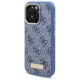 Guess iPhone 16 Pro Case 4G Logo Plate MagSafe, Blue