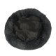 Plush Donut Pet Bed for Dogs and Cats 100 cm, Dark Grey