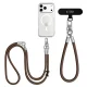 Tech-Protect C10S Crossbody Phone Lanyard (114 cm) + Wrist Strap (31 cm) - Brown-Titanium