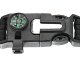 5-in-1 Survival Bracelet with Compass, Flint and Whistle, Black