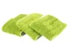 Flat mop with spray, rotating head, 3 microfiber pads, green