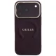 Guess Saffiano Peony & Ring MagSafe Case for iPhone 17 Pro Max / 18 Pro Max - Burgundy