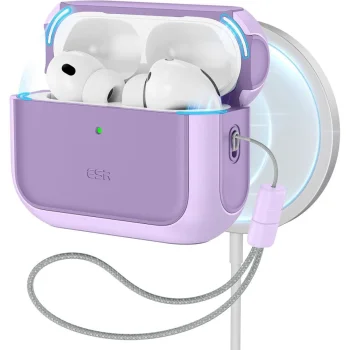Ausinių dėklas ESR Orbit HaloLock, skirtas AirPods Pro, violetinis