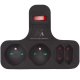 Maclean MCE224 E/B Multi-Plug Adapter, 4 Sockets, With Switch, Black