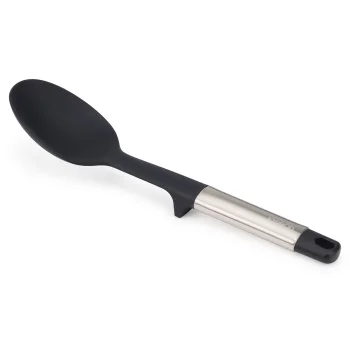 Kitchen Spoon Joseph Joseph Elevate Stainless-Steel Silicone Solid Spoon, Silver / Black