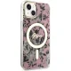 Guess iPhone 14 Plus Case Flower MagSafe, Pink