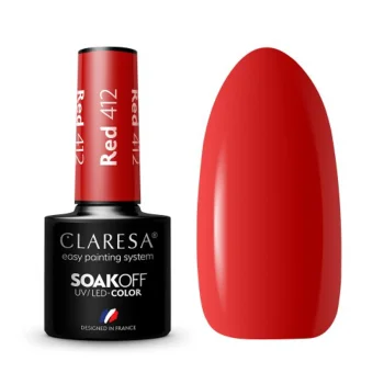 Claresa RED 412 Hybrid Nail Polish, 5g