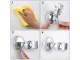 Shower Head Holder with Suction Cup and Rotating Head Chrome