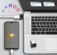 USB-C to USB-A Adapter Female to Male OTG for Data Sync and Charging, Black