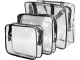 Clear Makeup Bag Set 3-in-1 Travel Cosmetic Organizer for Airport