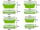 Collapsible Silicone Food Containers, Set of 4, Lunch Boxes, Green