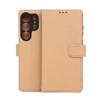 Smart Triangle Wallet Case for Samsung Galaxy S26 Ultra, Brown