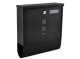 Wall Mount Mailbox with Newspaper Holder, Black