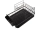 Two-Tier Dish Drainer with Tray, Black