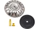 Metal Sink Strainer and Stopper, 8 cm, Silver/Gold