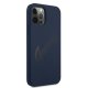 Guess iPhone 12 / 12 Pro Case Silicone Vintage Script, Blue