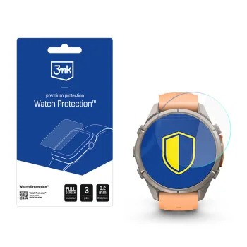 3mk Watch Protection hibridinis apsauginis stiklas Garmin Fenix 9 Pro 43 mm, 3 vnt.