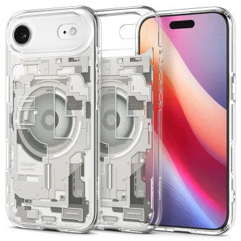 Spigen Ultra Hybrid Mag dėklas iPhone 17 Air / 17 su MagSafe, Zero One, pilkas