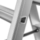 Hailo Master D100 Double-Sided Stepladder, 2 x 5 Steps, Silver