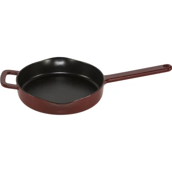 Fissler Moments Collection Cast Iron Frying Pan 26 cm, Burgundy Red