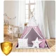 Nukido Children Tent Tipi with Lights, Pink stars