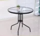 Multigarden Garden Table, 60 cm, Tempered Glass, Black
