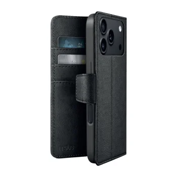 SBS Wallet Classic Mag Wallet Case for iPhone 18 Pro Max with Stand, MagSafe Compatible, Black