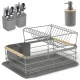 Massido MS-601 2-Tier Dish Drying Rack, Grey