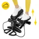 4FIZJO EVO Mini Stepper with Resistance Bands for Home Workouts, Black