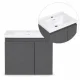 ModernHome Wall-Mounted Bathroom Cabinet with Sink and Mirror