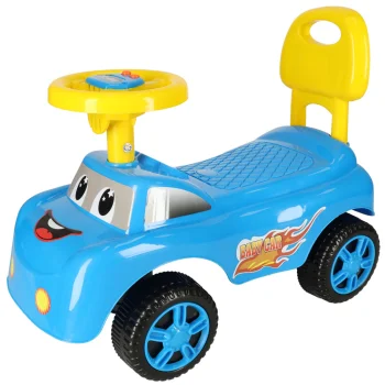 Step Car with Push Handle Kids Ride On Toy Vehicle, Blue