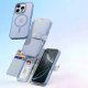 Dux Ducis Lawa Leather Wallet Case for iPhone 16 Pro Max, Blue