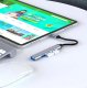 Slim 4-Port USB Hub with High-Speed 3.0 Port for Laptop and PC, Graphite