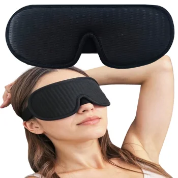 3D Sleep Mask Contoured Blackout Eye Mask for Deep Sleep Relaxation and Travel