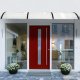 Door Canopy 120x80 cm Polycarbonate Entrance Awning MultiGarden