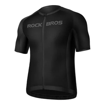 Rockbros 15120002002 Short Sleeve Cycling Jersey, M, Black